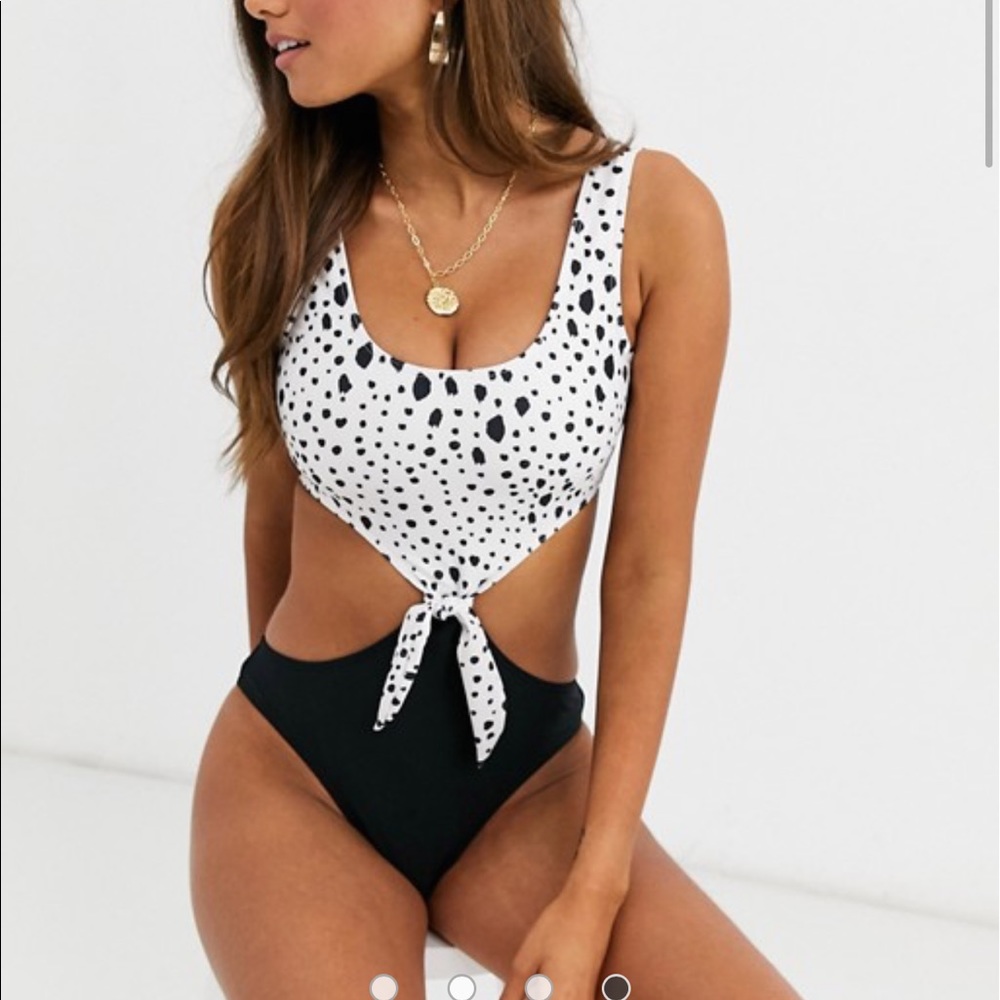 NWT Cutout Dalmatian Print Swimsuit